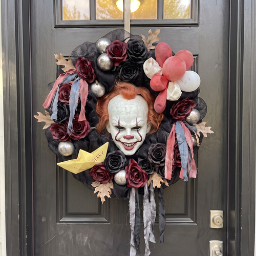 Pennywise Halloween Wreath